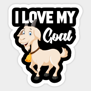 I Love My Goat Sticker